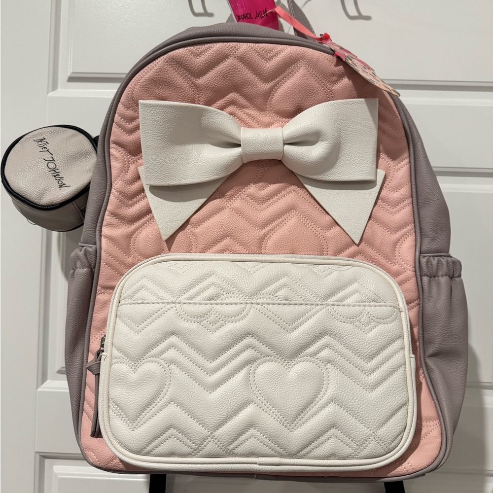 New Betsey Johnson Diaper Backpack – Blush Multi